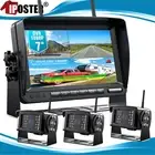 Digital Wireless 7" QUAD Monitor 3x Reverse Camera For Caravan Truck Trailer