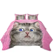 Cute Cats Designs for Kids Worried Kitten Coverlet