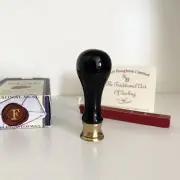F monogram wax seal