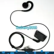 C Shape Ear Hook with PTT Earpiece for Airbus EADS THR880I, Speaker Headset