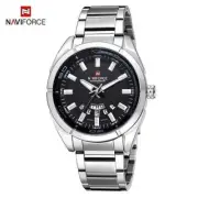 NAVIFORCE Men Watches Luminous Hands Wristwatch Date Display Males Steel Watch
