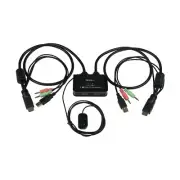 StarTech.com 2 Port USB HDMI Cable KVM Switch with Audio and Remote Switch - ...