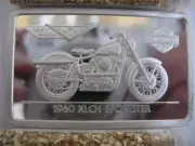 1.4-OZ.999 SILVER BAR 1960 SPORTSTER HARLEY DAVIDSON RARE 2ND EDITION 90TH +GOLD