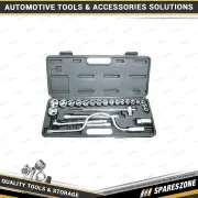 25 Pcs of PK Tool 1/2 Inch Drive Socket Set - 6 Point Metric Sockets