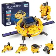 STEM Projects for Kids,Science Kits,Solar Space Toys Gifts,120Pcs Building Experiments Robots for Ages 3+ (Yellow)