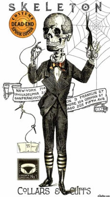 COSTUME MAKERS BALL QUILT PANEL * TAILORED SKELETON * NEW * FREE POST *