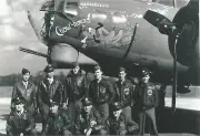 USA WW II Photo -- B-17 Bomber & Crew - Chow Hound