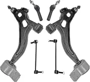 Front Lower Control Arm Sway Bar Link Outer Tie Rod End 6pcs Set Compatible For Ford Taurus Flex Compatible For Lincoln MKT MKS 2013-2018