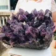 38KG Natural Druzy Amethyst Quartz Crystal Cluster Mineral Healing Uruguay M663