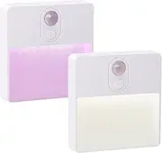 Shenzhi Tech RGB Motion Sensor Night Light, USB Rechargeable LED Wall Lamp, Wireless Magnetic Cabinet Lights for Bedroom Wardrobe Kitchen Hallway Stair Toilet Bathroom (2)