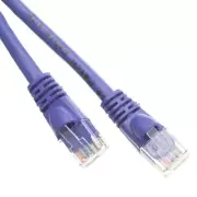 100ft Cat5e Purple Copper Ethernet Patch Cable Snagless/Molded Boot POE