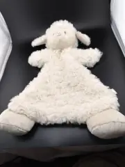 Demdaco Dolly Lamb Sheep Lovey Blanket Rattle Baby Security Blanket Plush NWT