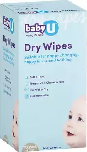 Dry Wipes | Soft & Thick | Fragrance & Chemical Free | Use Wet or Dry