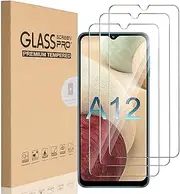 HEYUS [3 Pack] for Samsung Galaxy A12 Screen Protector, 9H Hardness Premium Tempered Shatterproof Glass Screen Protector Case Friendly Film for Samsung Galaxy A12