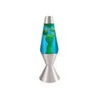 Lava Lamp Volcano Yellow Blue Silver Base 40W 52oz with Liquid Bulb