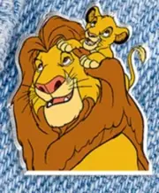 MUFASA & SIMBA acrylic pin - Lion King - brooch cartoon - FREE SHIPPING