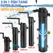 Internal Aquarium Fish Tank Filter Submersible Water Pump Oxygen UV Filter Pump