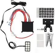 Tihebeyan 8 Gang Switch Panel, Circuit Control System Button Switch Automatic Dimmable with Temperature Control for Truck ATV UTV Boat RV
