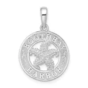 Sterling Silver De-Ani Rhodium-Plated Polished Booth Bay Starfish Pendant