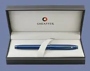 Sheaffer 100 Satin Blue with PVD Blue Trim Pen | Premium Blue Pen | Premium Pen Gift box (Rollerball)