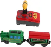 KOMBIUDA Electric Train Set for Vintage Imitation Train Model with Remote Control Vehicle Educational Playset for Imagination Creativity Birthday Present for Boys