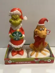 Grinch 14-in LED Dr Seuss' The Grinch & Max Blow Mold - Set of 2 new new new