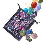 Tarot Card Holder Bag - Tarot Card Storage Bag, Tarot Card Organizer Case, Compact 13x18cm Large Tarot Card Pockets for Witch Divination Board Game, Protective Velvet Starot Cards, 94, Siehe, Siehe