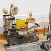 Sponge Holder for Kitchen Sink, Sink Caddy with Self Drain Tray, Kitchen Sink...