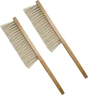 2 PCS Beekeeping Brush for Beekeepers, Natural Horsehair Bee Brush with Wooden Handle, Double Row Beekeeping Brush Beehive Tool Beekeeping Equipment for Bee Keepers