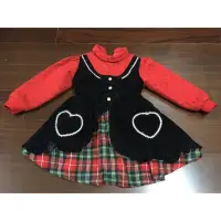 在飛比找蝦皮購物優惠-台灣製 原價破千毛料洋裝 5號 3、4歲可穿 女童長袖洋裝