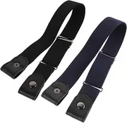 [GALPADA] 2PCS Adjustable No Buckle Elastic Belt Invisible Waist Belt for Men and Women Comfortable Wide Design for Jeans Pants and Dresses Seamless Look for Daily Wear and Travel