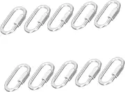 Climbing Set 10pcs Locking Carabiner Quick Link for Outdoor Heavy Duty White Zinc M5