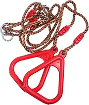 GOOHOCHY Climbing Ring Creative Fitness Swing Ring for Indoor and Outdoor Play Portable Gymnastic Ring for Obstacle Course Equipment Easy to Install