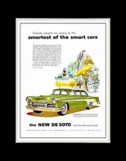 1955 DeSoto Fireflite Four Door Sedan Smartest of the Smart Cars - Matted 11x14