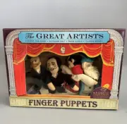 Great Artists Finger Puppet Set - Van Gogh - Dali - Kahlo - Monet NEW