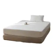 Catzon Cotton Sheets Mattress Dustproof Protective Cover Fabric Bedding-White