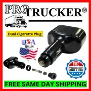 Pro Trucker Dual 12 Volt Car Lighter Plug Adapter w/ Red LED - Power 2 Devices!