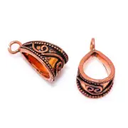 4 Pcs 20X10mm Bali Pendant Bail Antique Copper Jewelry Making 870
