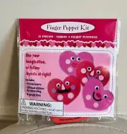 Finger Puppet Kit-- Heart Edition-- 4 Finger Puppets- Ages 3+