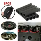 8PCS 2500° Spark Plug Wire Boots Protectors Sleeve Heat Shield Cover For SBC BBC