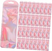[GLSTOY] 100pcs Resealable Jewelry Bags Portable Earring Pouches Lightweight Packaging Bags for Small Business Self Sealing Trinket Storage for Earrings Necklaces Rings