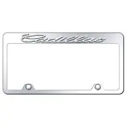 Cadillac Laser Etched Reversed License Plate Frame (Chrome)
