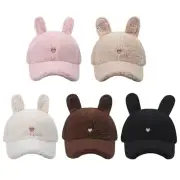 Girls Plush Baseball Hat Long Brim Warm Baseball Hat Fashionable Lady Winter Hat