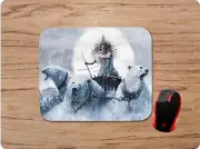 SNOW QUEEN BEARS NARNIA THEME CUSTOM MOUSE PAD MAT NEOPRENE NON-SLIP PC GIFT