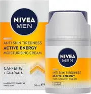 NIVEA MEN Active Energy Face Moisturiser 50ml | With Caffeine & Guarana | Refreshes Tired Skin | Long-Lasting Hydration | Fast-Absorbing Formula | Energising Moisturiser for Men