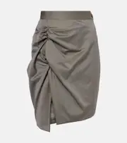 [Vivienne Westwood] Vivienne Westwood Side Panther cotton satin miniskirt AU 16 grey