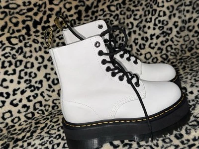 DR. MARTENS 1460 Pascal Max Optical White Platform Boots Women’s Size 7 Sold Out