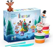 HEY CLAY Winter Holidays Set – 15 Cans of Air-Drying Clay with Sculpting Tools & Interactive App for Creative Holiday Fun