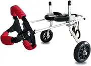 Small Dogs Wheelchair, Adjustable Dog Wheelchair Hind Legs Walking Aids for Aging, Disable, Injured, Arthritis, Weak Dog/Cat/Hind Legs, Light Weight(XS)