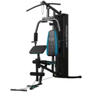 Powertrain JX-300 Multi Station Home Gym 44kg Weight Stack Cable Machine, Curl Pad Leg Extension and Pull-down Bar